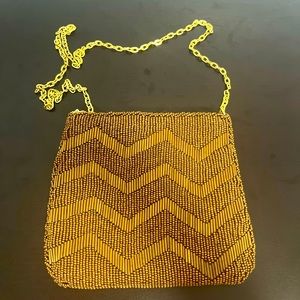 Vintage Embellished Metallic Beaded Purse